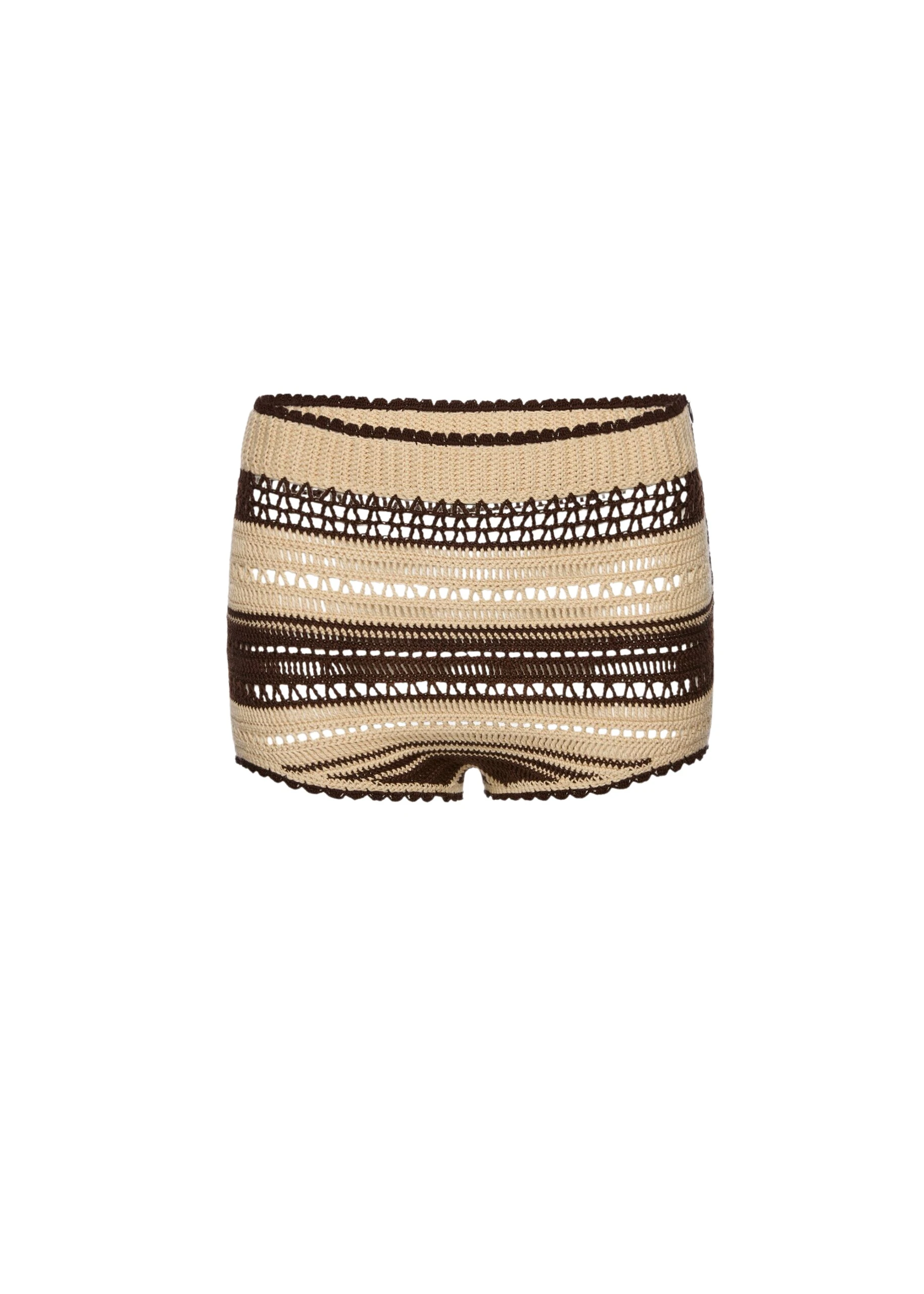 Magda Butrym Crochet shorts in cream and brown