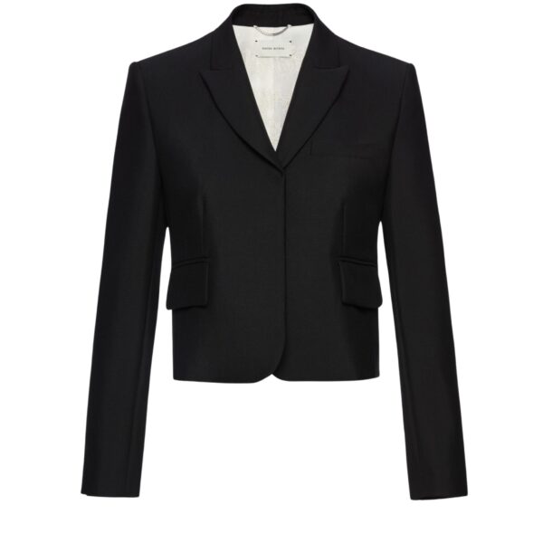 Magda Butrym Cropped wool and mohair blazer in black