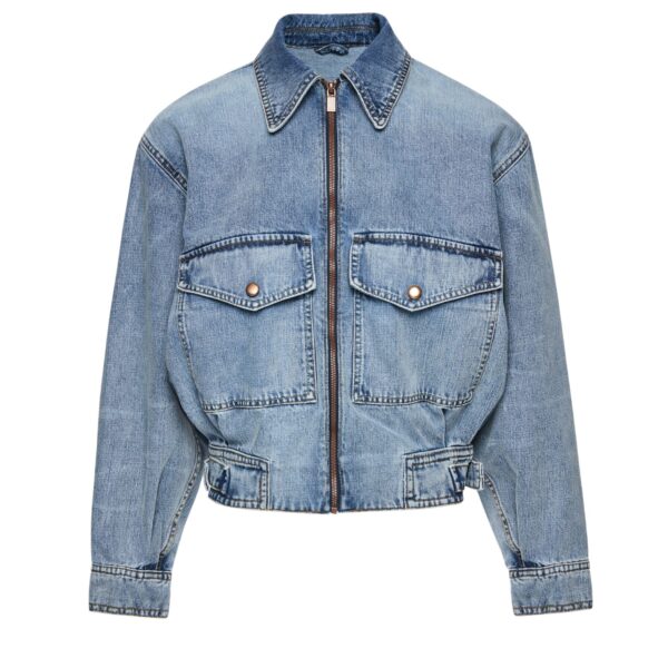 Magda Butrym Denim jacket with front pockets in dark blue
