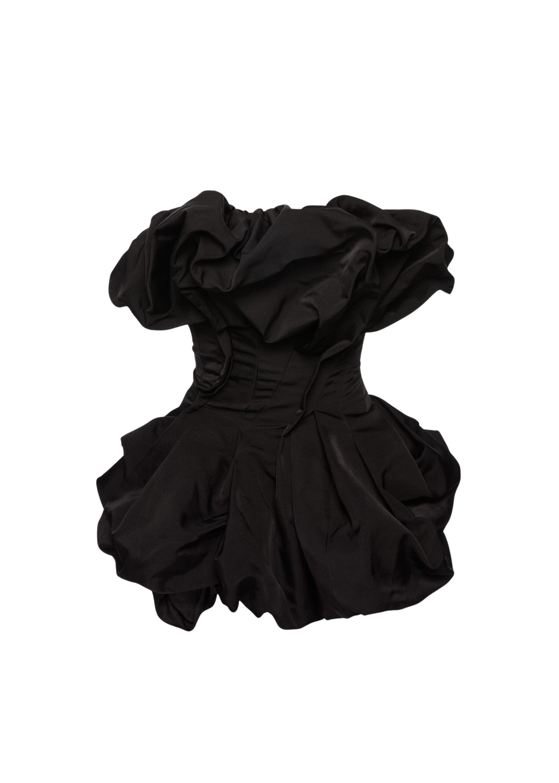 Magda Butrym Draped bubble-hem blouse in black