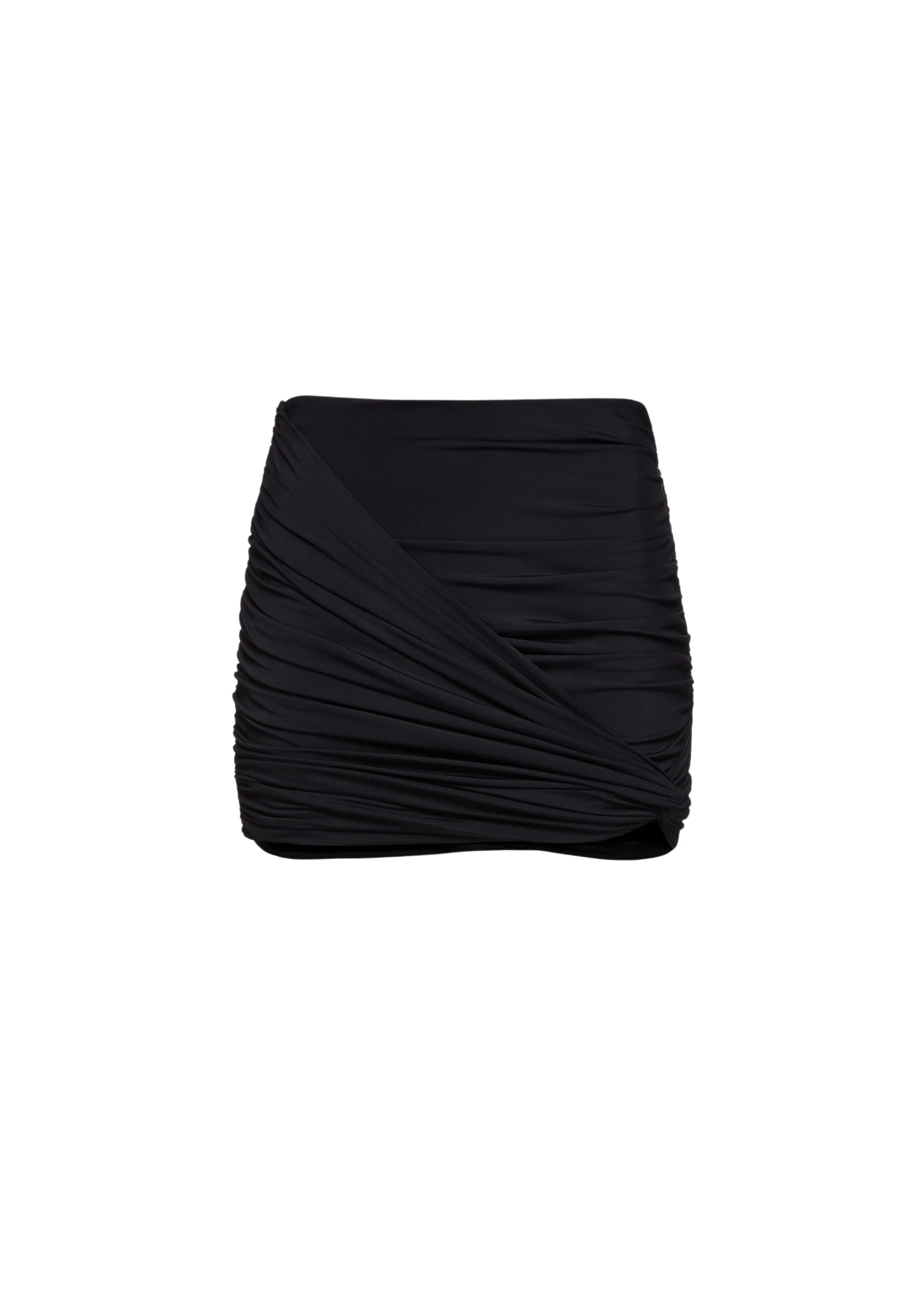 Magda Butrym Draped mini swim skirt in black