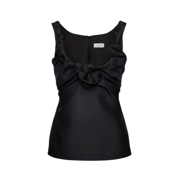 Magda Butrym Draped neckline top in black