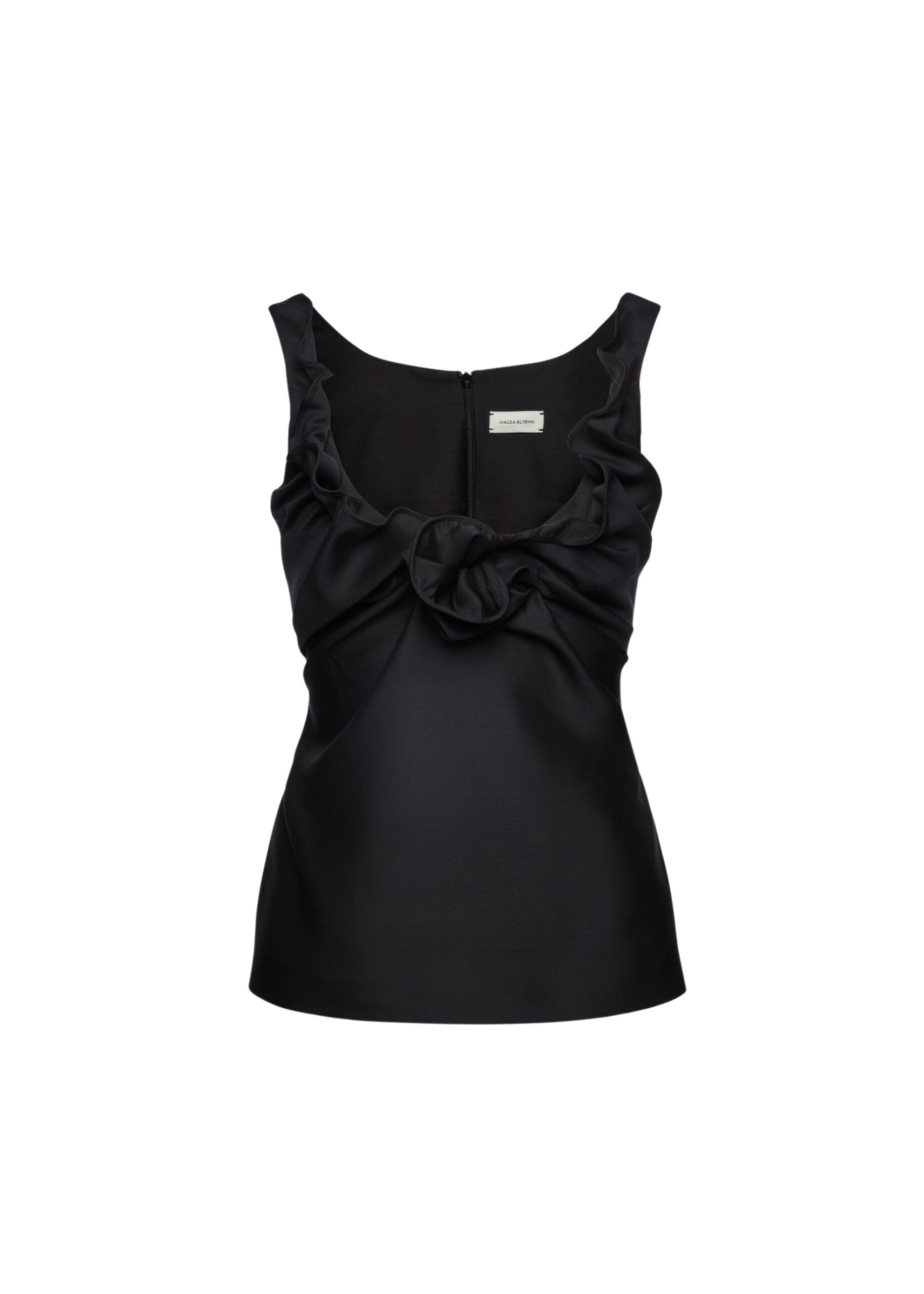 Magda Butrym Draped neckline top in black