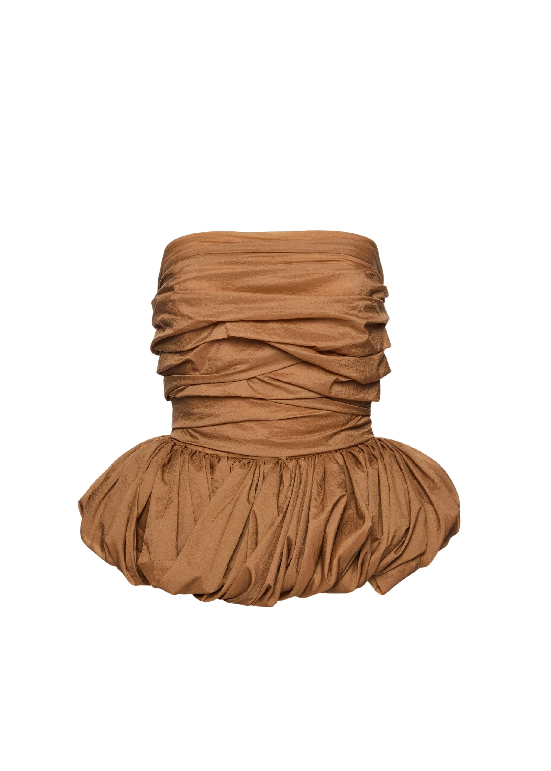 Magda Butrym Draped peplum corset in brown