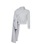 Magda Butrym Draped scarf sweatshirt in grey