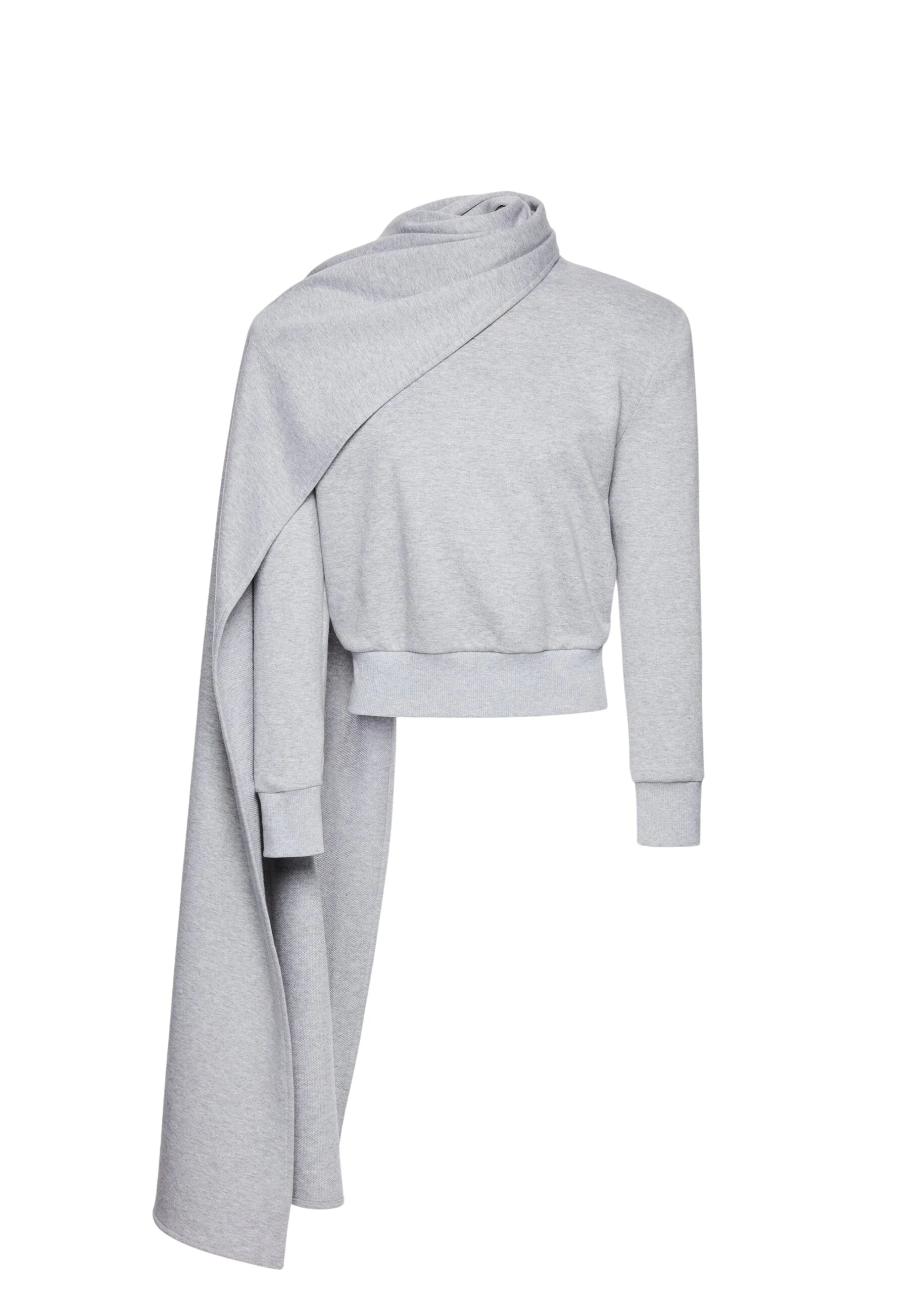 Magda-Butrym-Draped-scarf-sweatshirt-in-grey-scaled39181_nobg Magda Butrym Draped scarf sweatshirt in grey