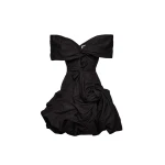 Magda Butrym Draped shawl-collar midi dress in black