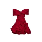 Magda Butrym Draped shawl-collar midi dress in red