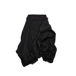 Magda Butrym Draped skirt with sculptural volume in black