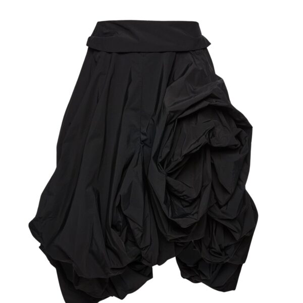Magda Butrym Draped skirt with sculptural volume in black