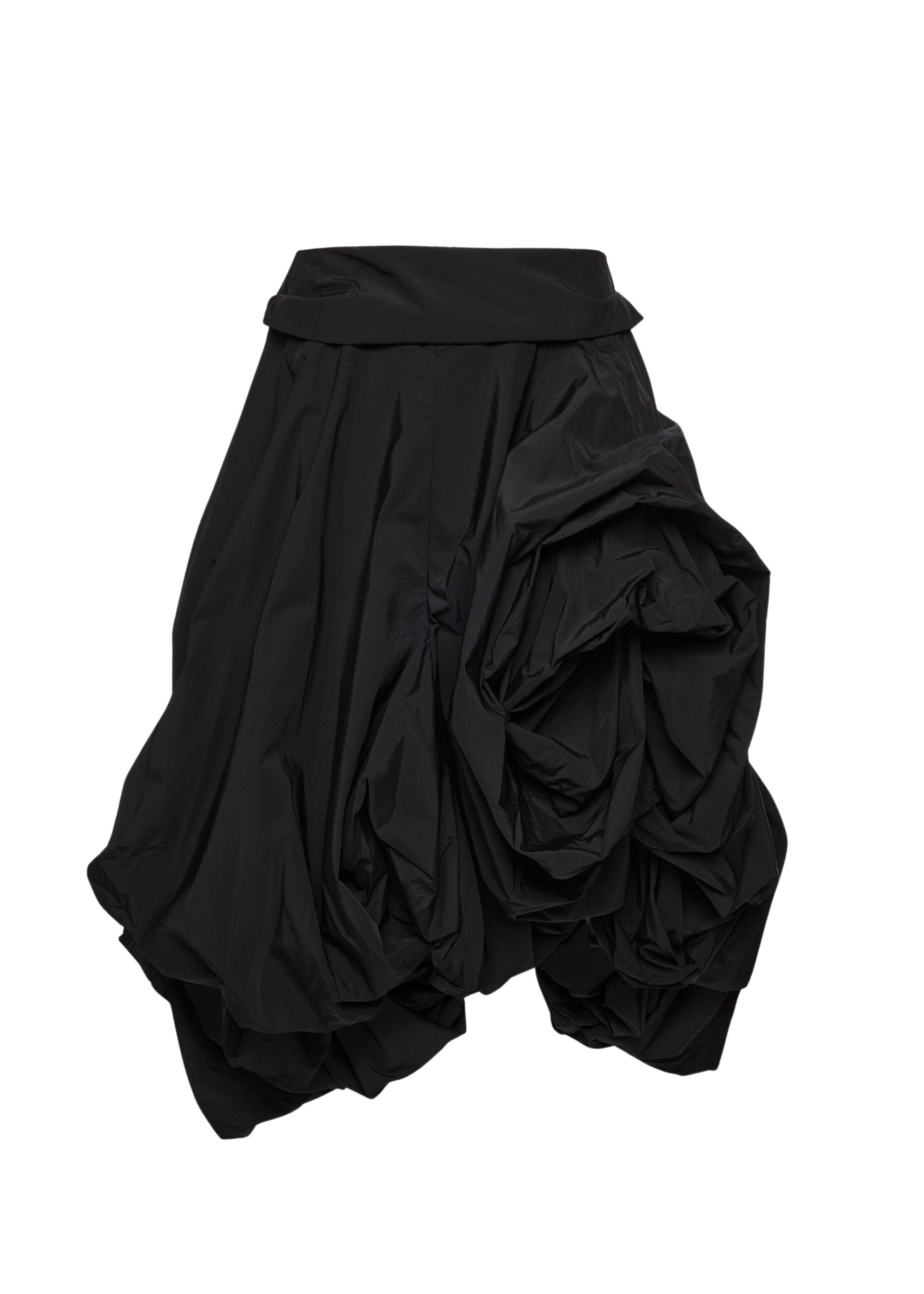 Magda Butrym Draped skirt with sculptural volume in black
