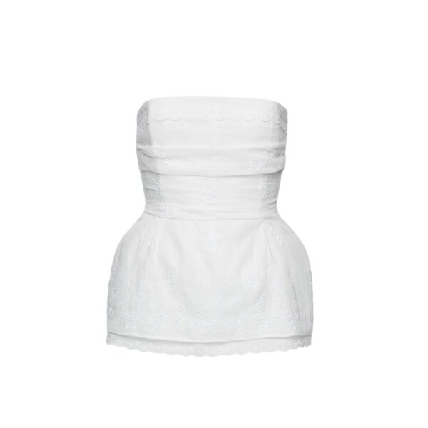 Magda Butrym Embroidered corset in white