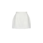 Magda Butrym Embroidered cotton-linen mini skirt in white