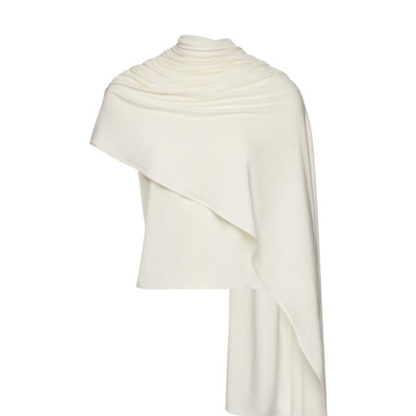 Magda Butrym Fitted t-shirt with scarf in cream