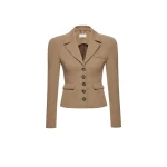Magda Butrym Fitted wool blazer in beige