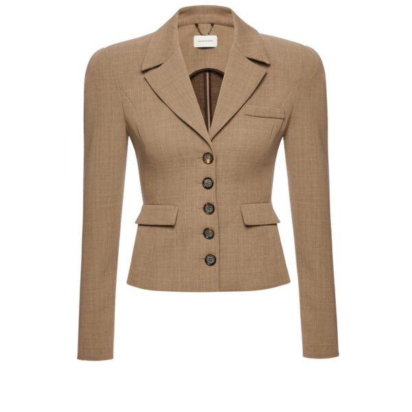 Magda Butrym Fitted wool blazer in beige