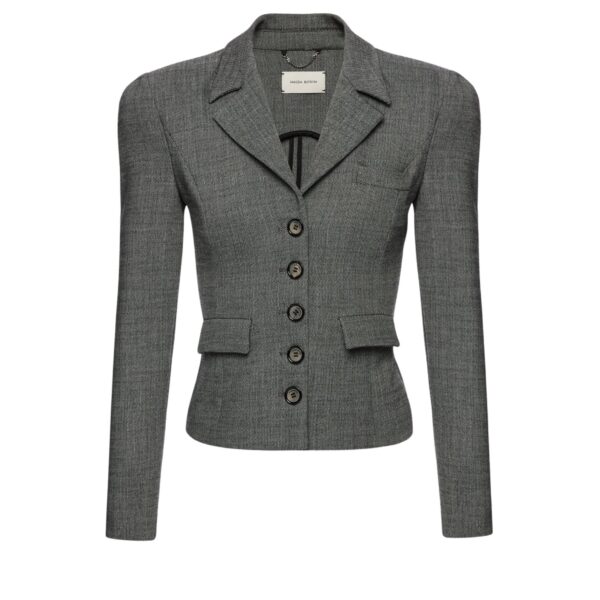 Magda Butrym Fitted wool blazer in grey