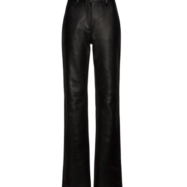 Magda Butrym Flared leather pants in black