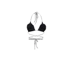 Magda Butrym Floral strappy triangle bikini top in black