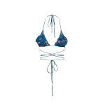 Magda Butrym Floral strappy triangle bikini top in blue floral print