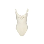 Magda Butrym Flower detail swimsuit in cream