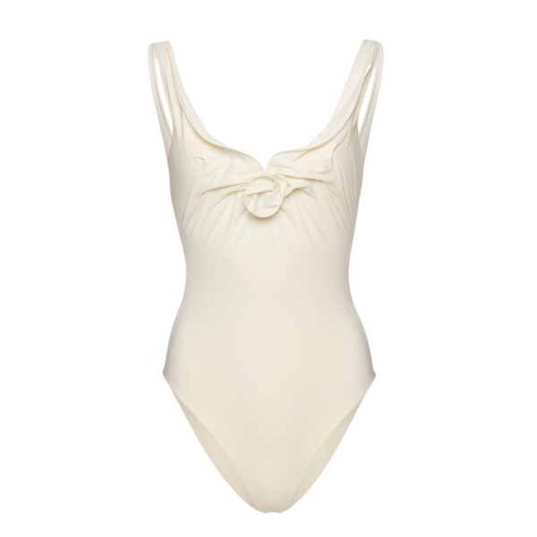 Magda Butrym Flower detail swimsuit in cream