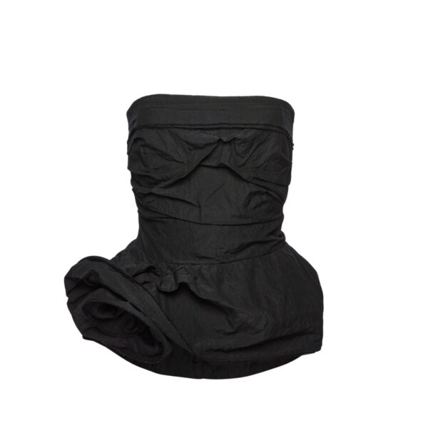 Magda Butrym Flower peplum corset top in black