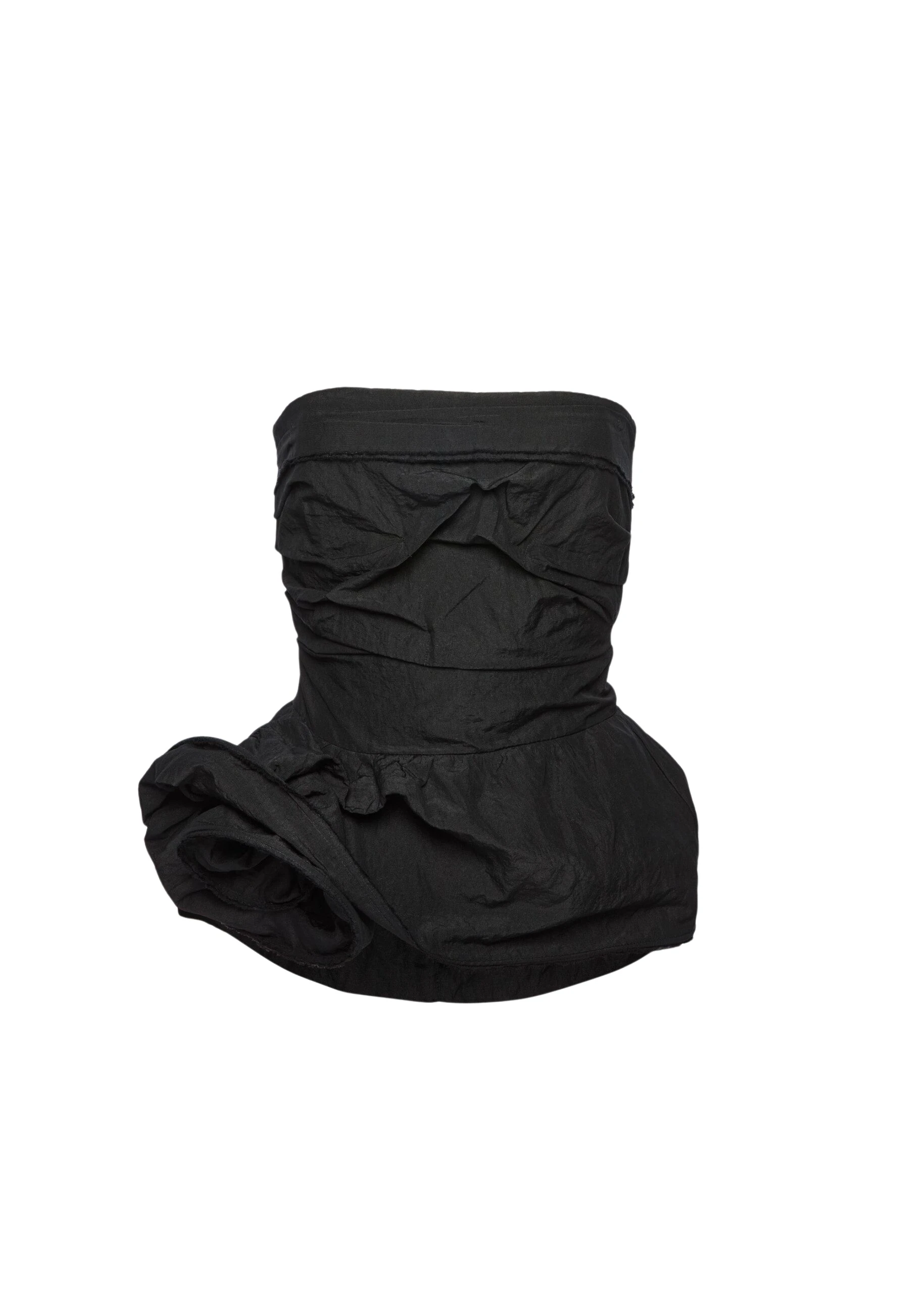 Magda Butrym Flower peplum corset top in black