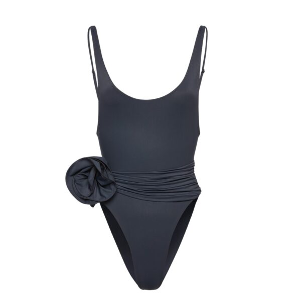 Magda Butrym Flower scoop neck swimsuit in grey