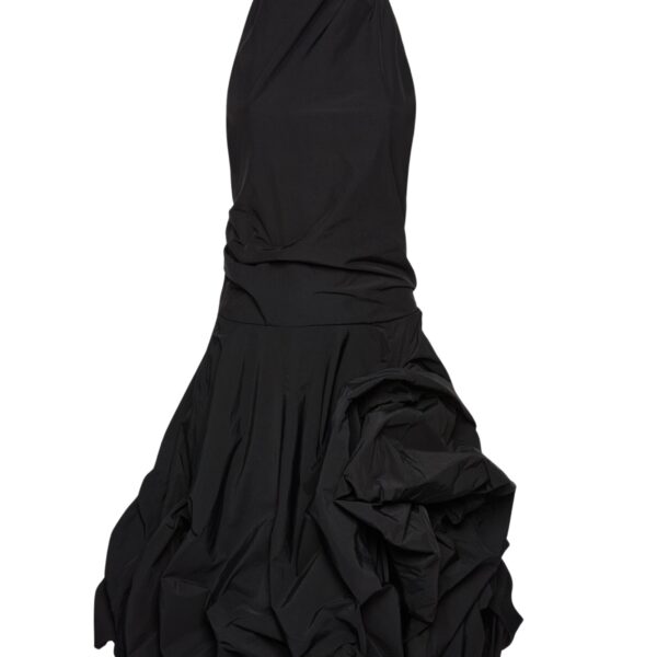 Magda Butrym High-neck dress with adjustable skirt in black