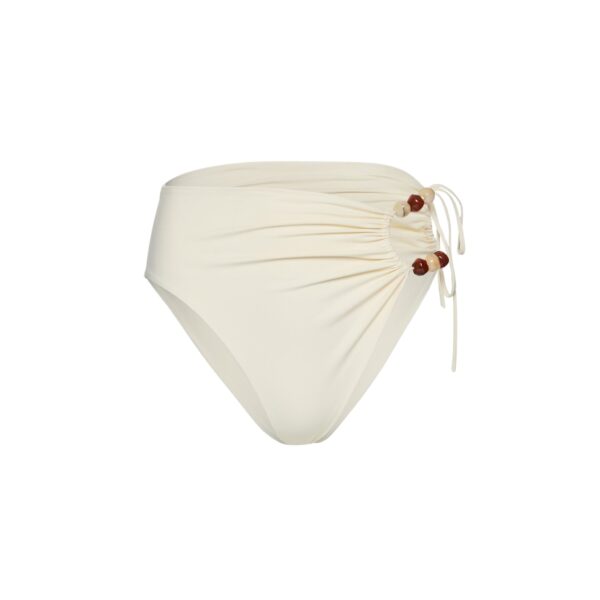 Magda Butrym High-waist swim bottom with bead detail in cream