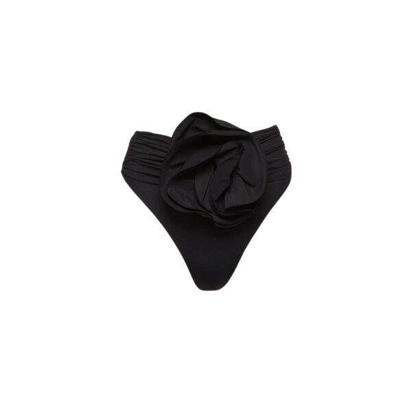 Magda Butrym High-waisted flower appliqué swim bottom in black