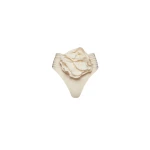 Magda Butrym High-waisted flower appliqué swim bottom in cream