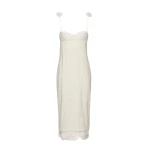 Magda Butrym Jacquard silk-blend midi dress in cream