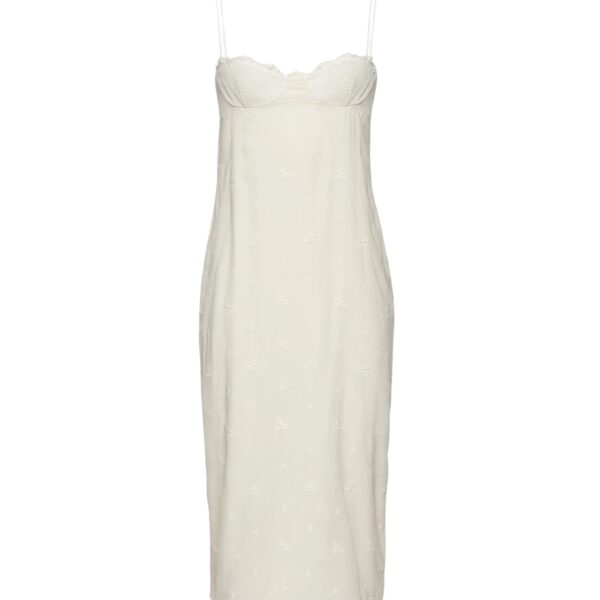 Magda Butrym Jacquard silk-blend midi dress in cream