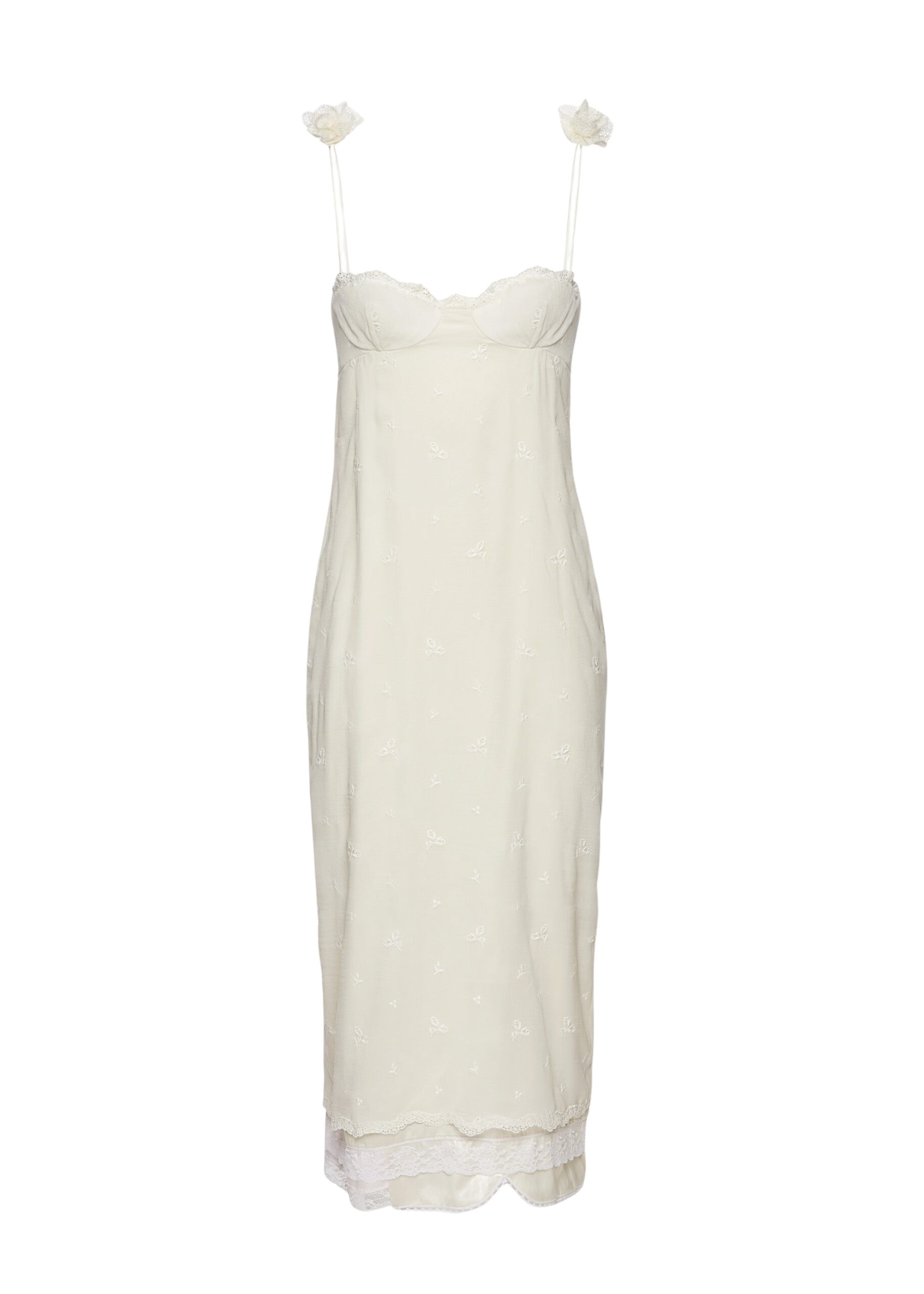 Magda Butrym Jacquard silk-blend midi dress in cream