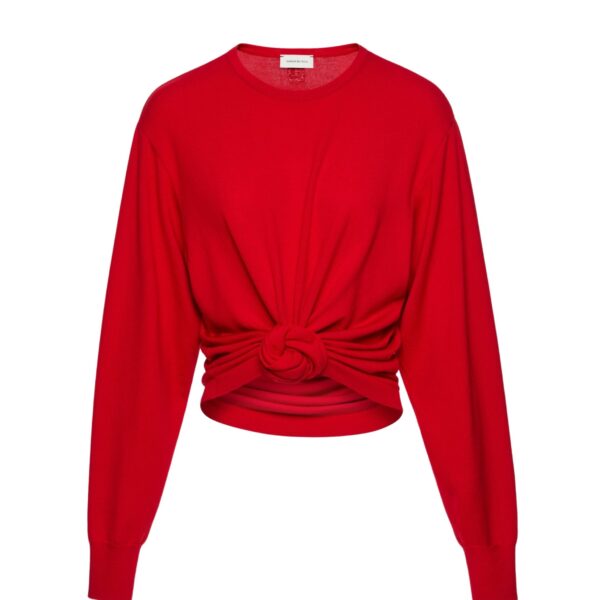 Magda Butrym Knotted longsleeve in red