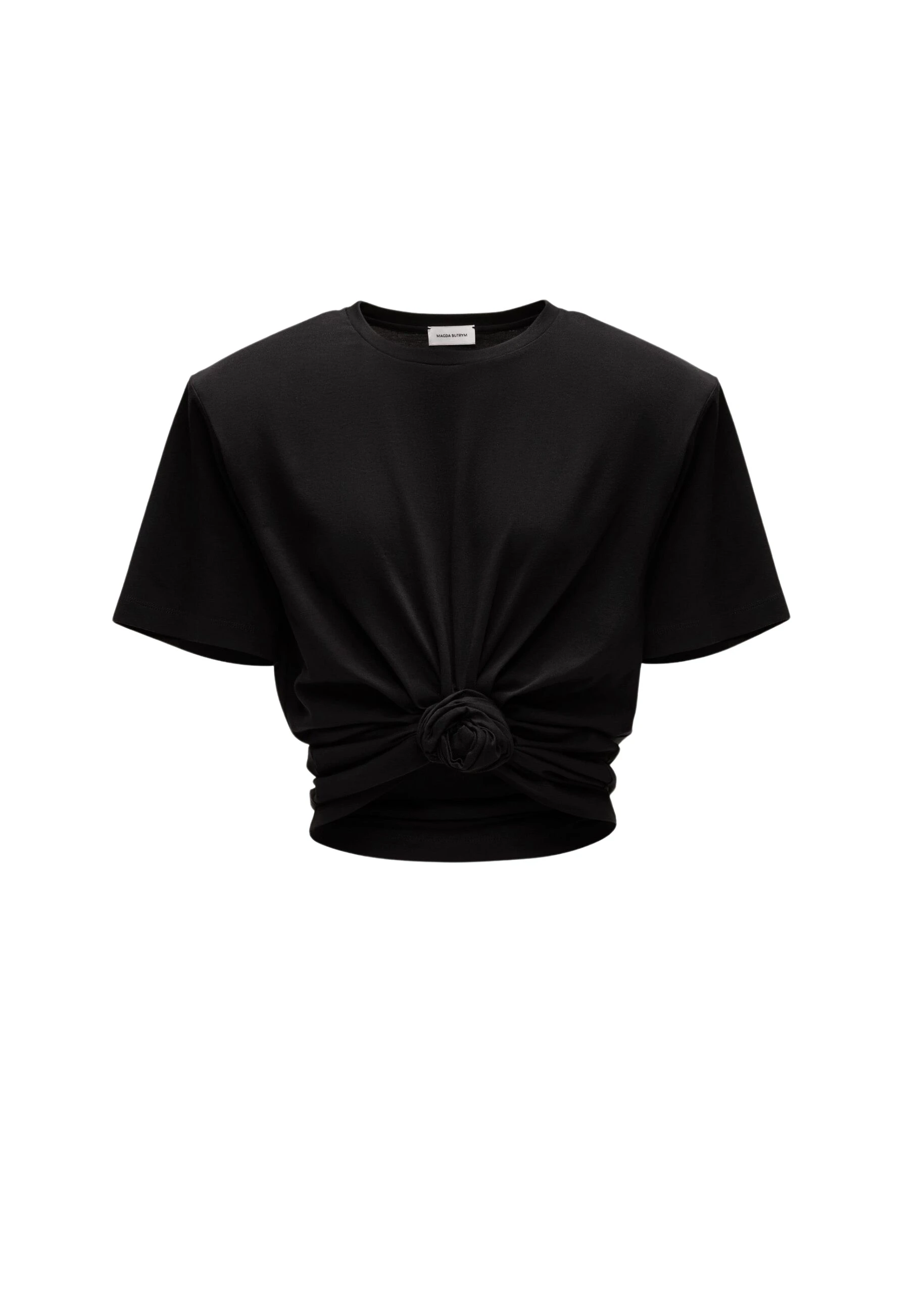 Magda-Butrym-Knotted-ribbed-t-shirt-in-black-scaled44196_nobg Magda Butrym Knotted ribbed t-shirt in black