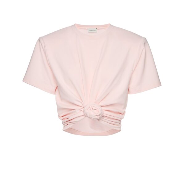Magda Butrym Knotted t-shirt in pink