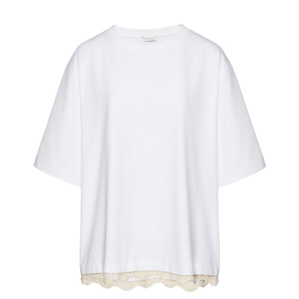 Magda Butrym Lace detail oversized t-shirt in white