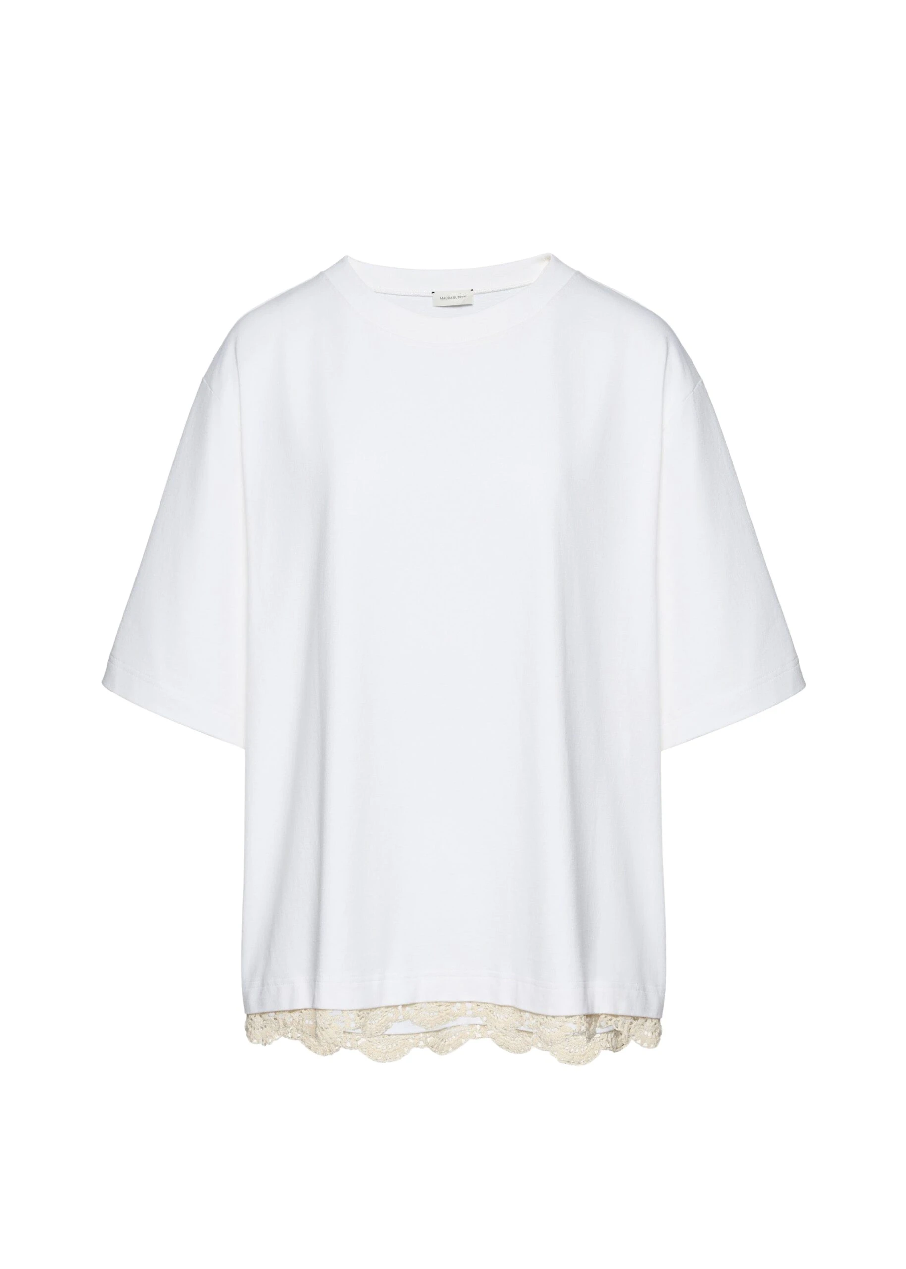 Magda Butrym Lace detail oversized t-shirt in white