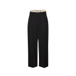 Magda Butrym Lace-detail wool tapered trousers in black