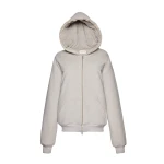 Magda Butrym Lace-detail zip up hoodie in grey