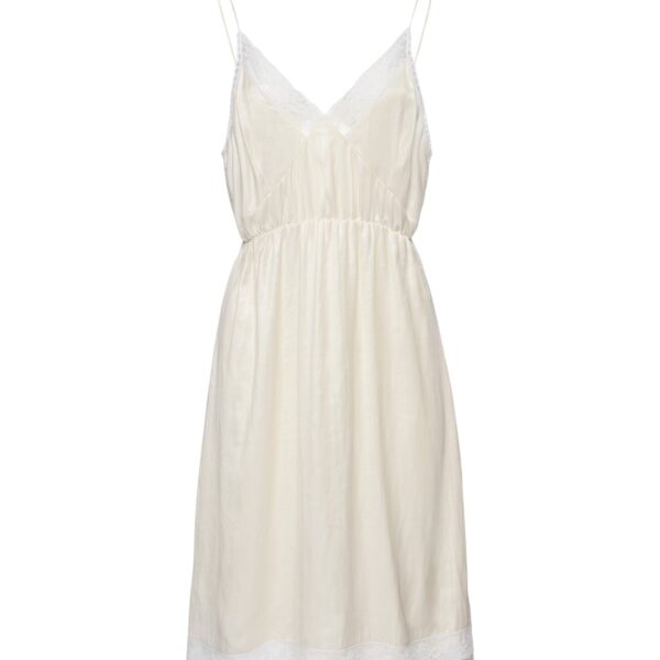 Magda Butrym Lace-trim slip midi dress in cream