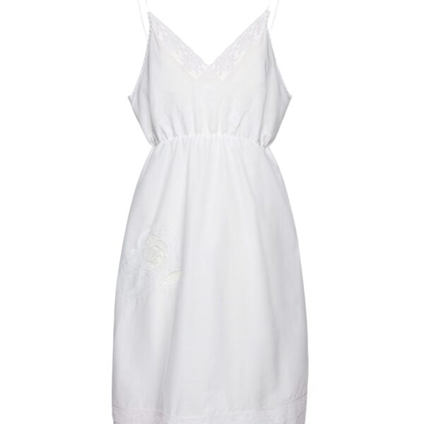 Magda Butrym Lace-trim slip midi dress in white