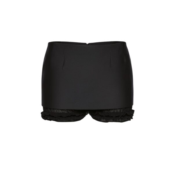 Magda Butrym Layered mini skirt shorts in black