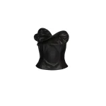Magda Butrym Leather corset with sculptural neckline in black