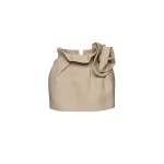 Magda Butrym Linen flower-detail mini skirt in beige