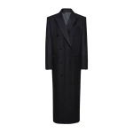 Magda Butrym Long classic wool coat in black