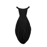 Magda Butrym Long off-shoulder draped dress in black
